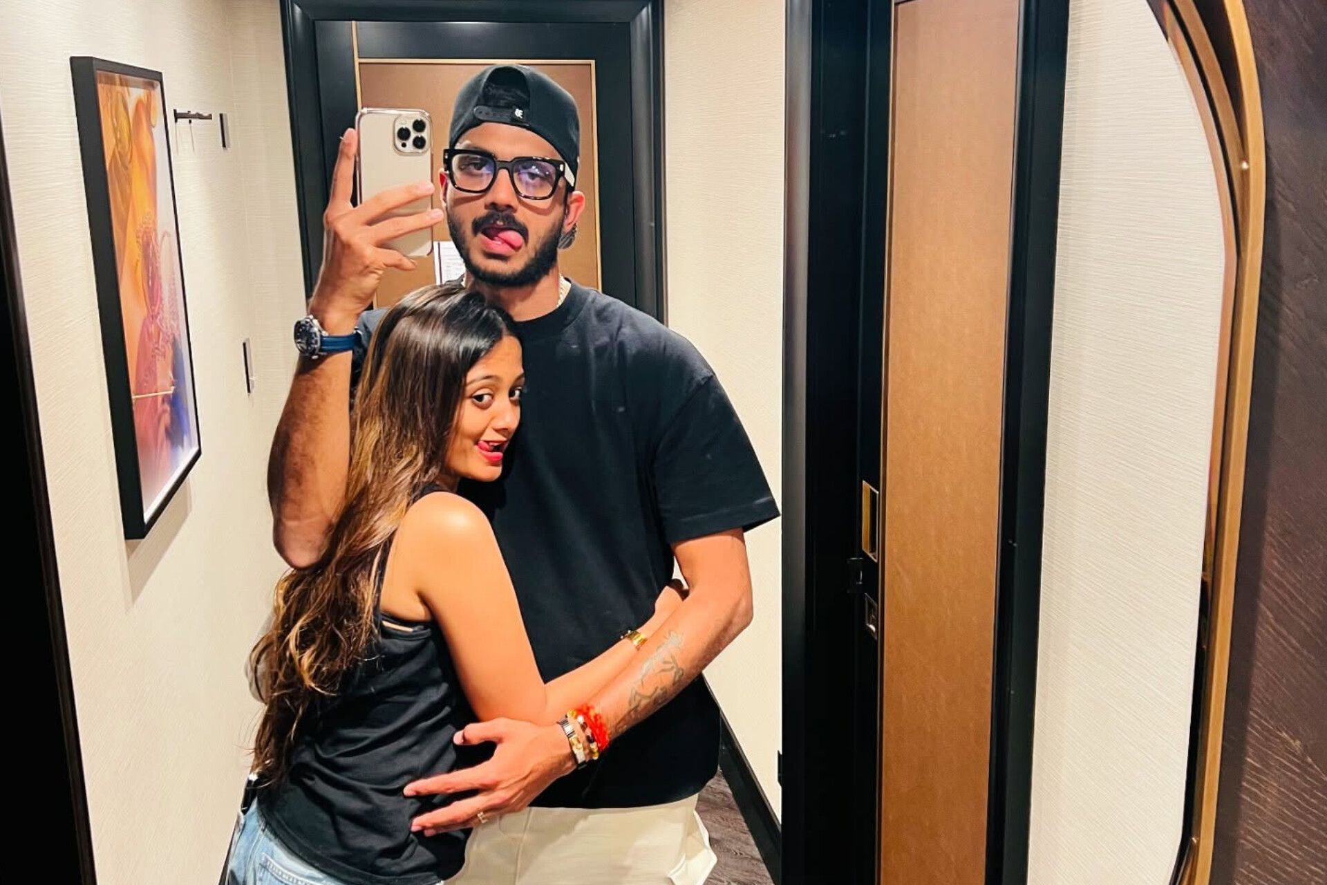 Axar Patel and wife Meha Patel (Image via Instagram-@meha2026)