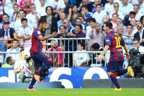 Neymar and Lionel Messi