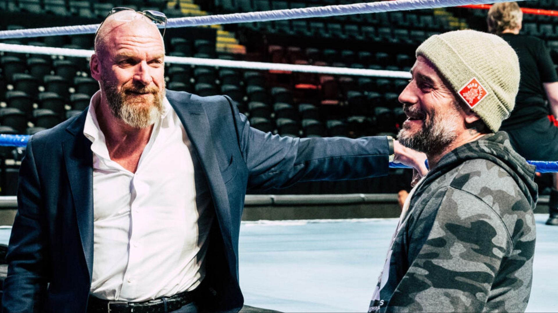 Triple H and CM Punk at Saturday Night