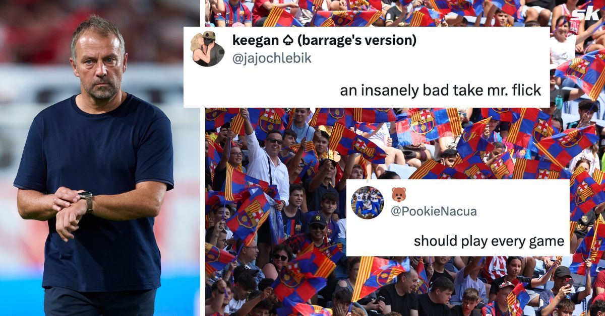 Barcelona fans slam decision to not include first team star in line-up to face Getafe (Source: Both images from Getty, X/@jajochlebik, @PookieNacua)