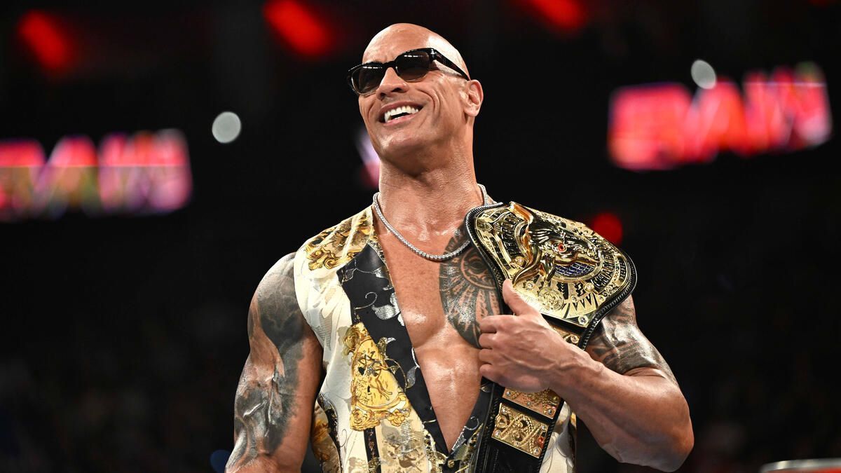 The Rock on Monday Night RAW (Photo credit: WWE.com)