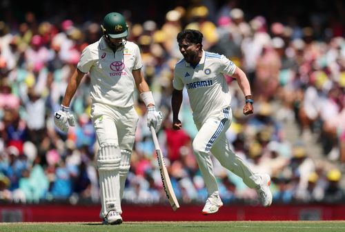 Nitish Kumar Reddy (right) picked up five wickets at an average of 38.00 in nine innings in BGT 2024-25. [P/C: Getty]