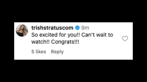 Stratus congratulated James today [Image credit: Screenshot of Stratton's comment on James' Instagram post]