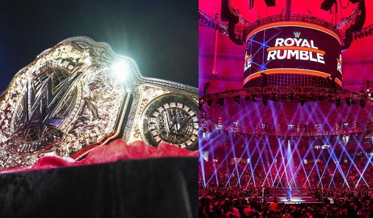 WWE World Heavyweight Title and Royal Rumble arena. Photo credit: WWE. com