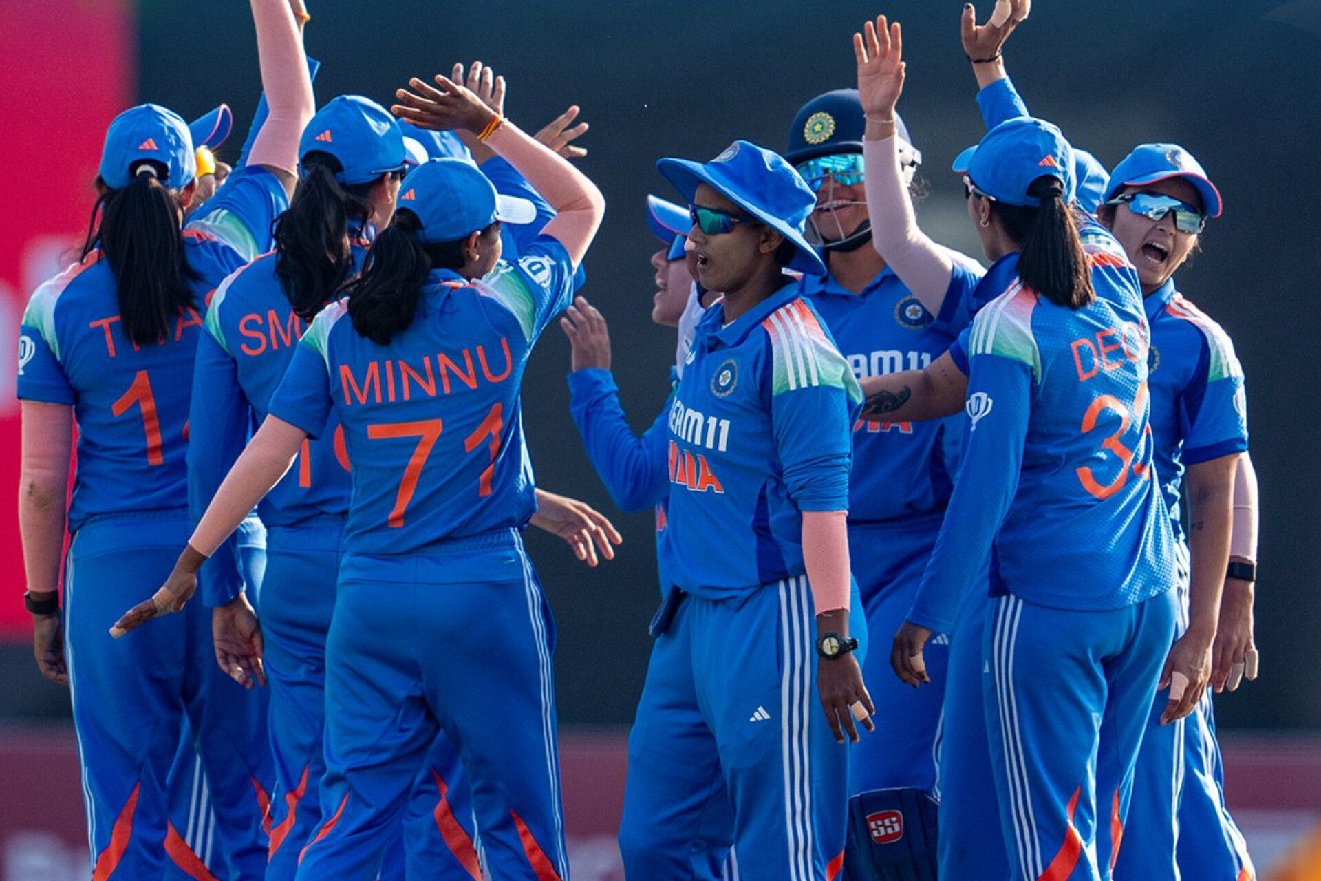 Indian create history with massive 304-run win in 3rd ODI against Ireland (Image via X-@BCCIWomen)