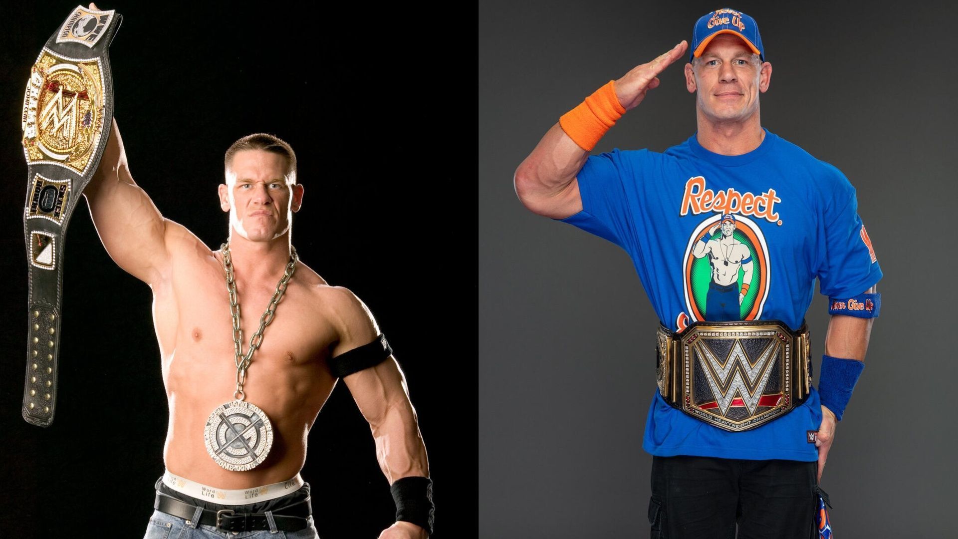 John Cena is a former 16-time World Champion in WWE (Images via WWE.com).