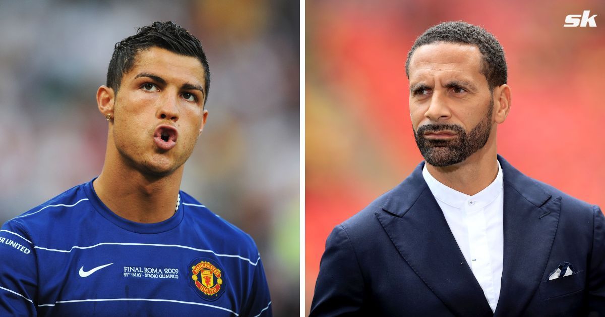 Cristiano Ronaldo (left) and Rio Ferdinand (right)