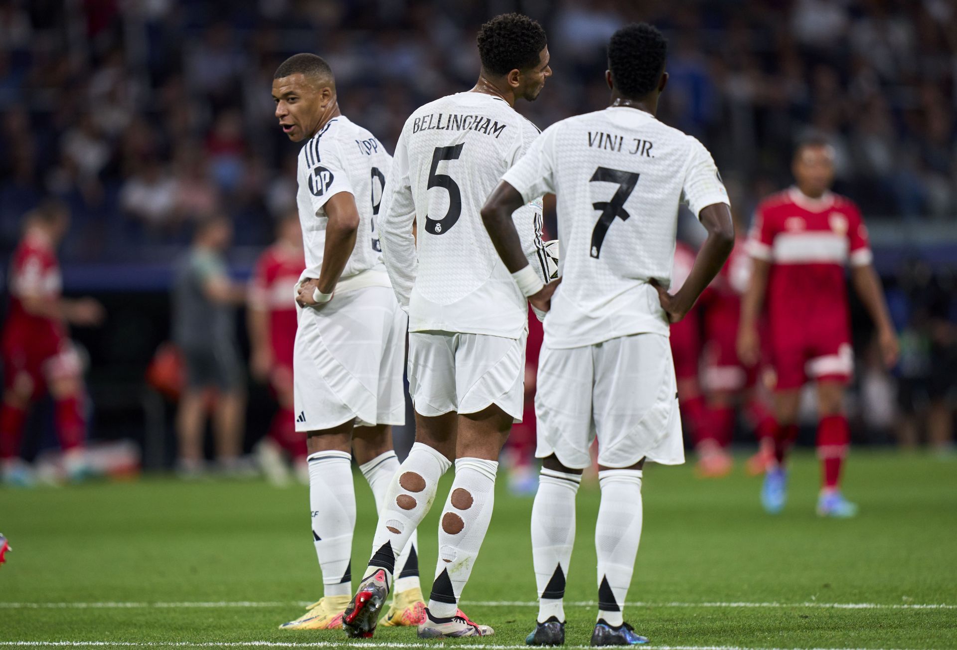 Kylian Mbappe, Vinicius Jr., and Jude Bellingham - UEFA Champions League 2024/25 League Phase MD1 - Source: Getty