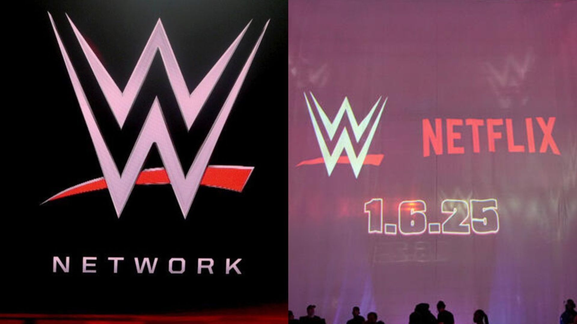 WWE Network (left); WWE RAW on Netflix (right) - Images via WWE.com