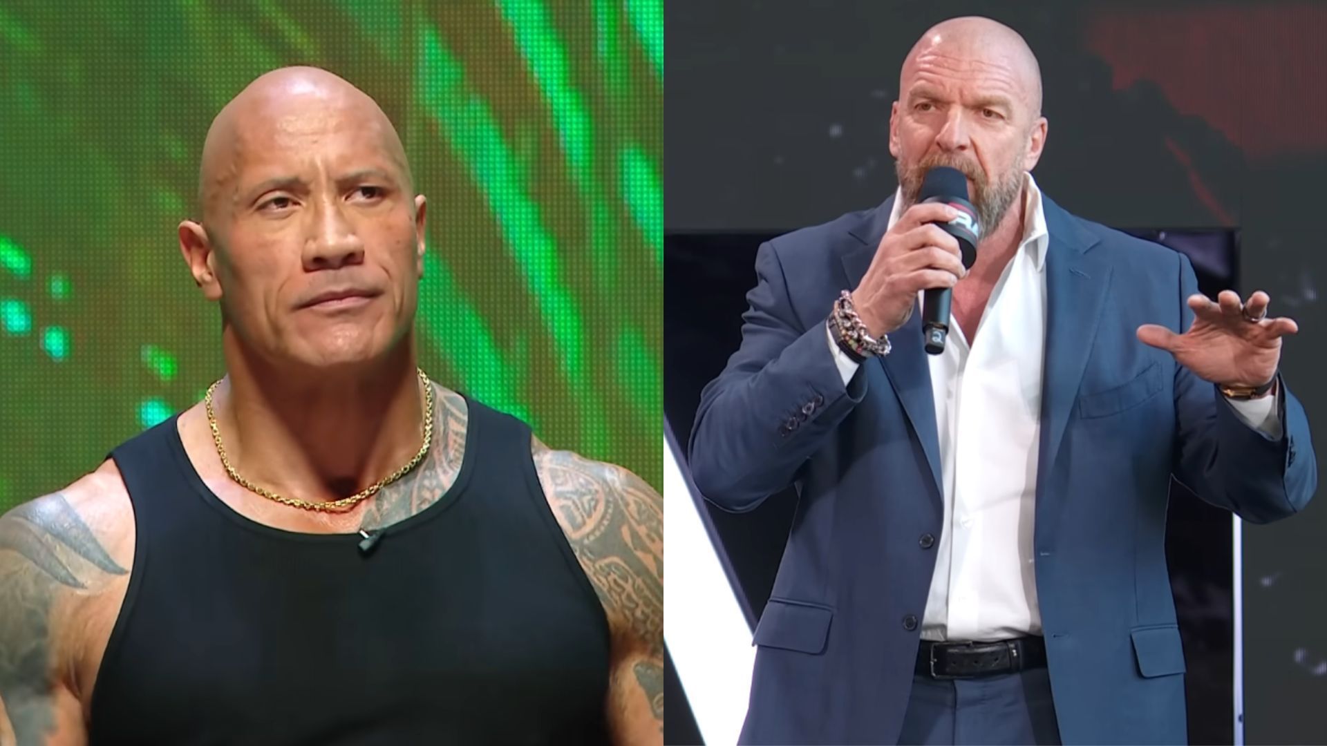 The Rock and Triple H. [Images via WWE