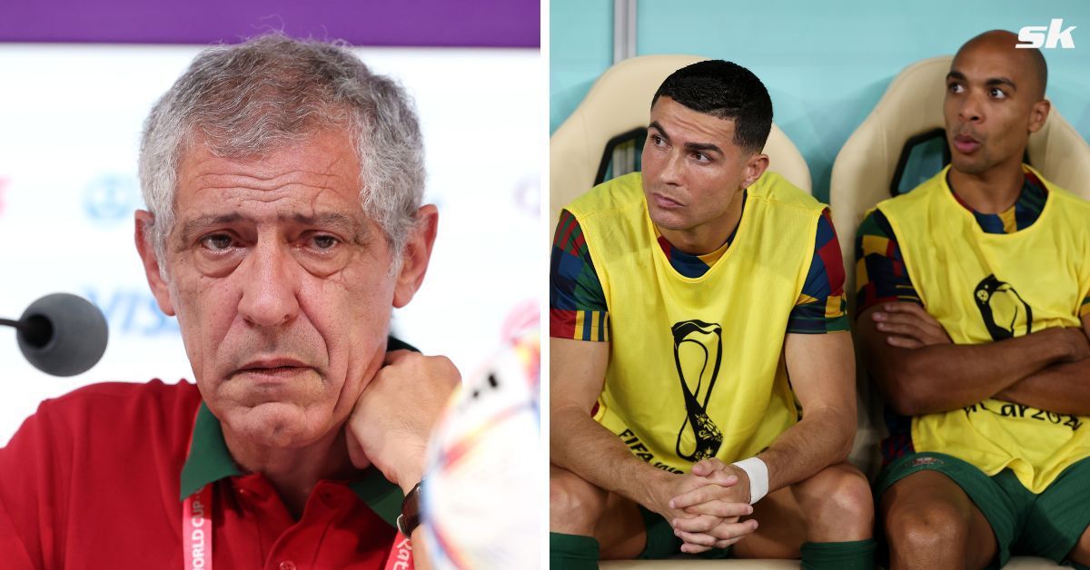 Fernando Santos (left) and Cristiano Ronaldo (right)