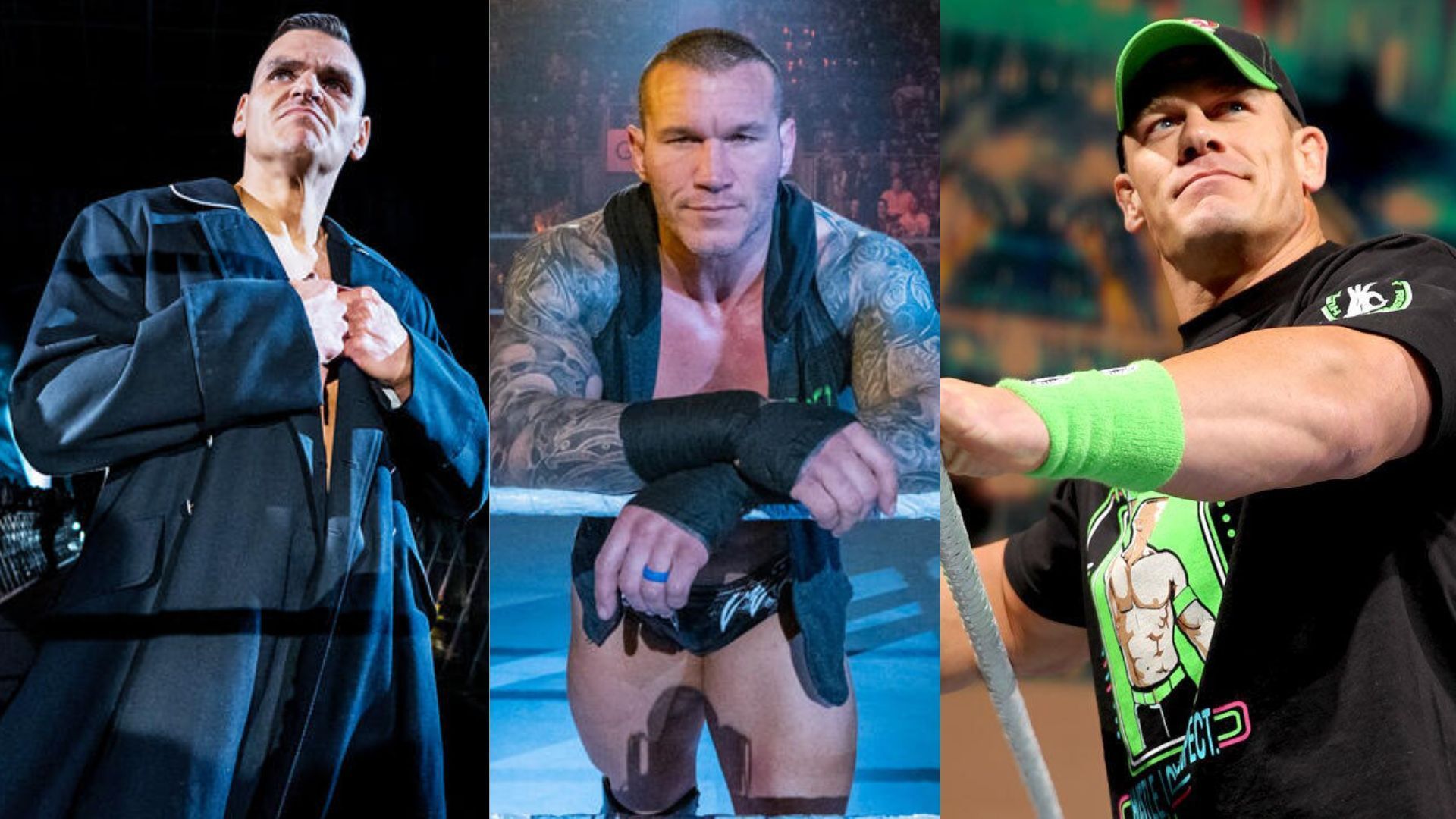 Gunther on the left, Randy Orton in the middle, and John Cena on the right (Image Credits: WWE.com)