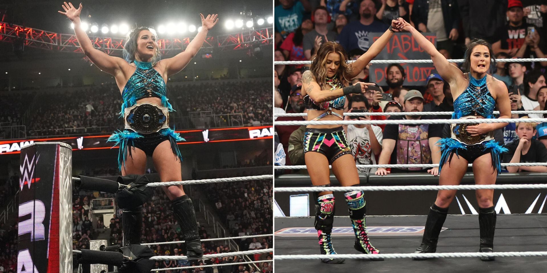 Lyra Valkyria made history on RAW (Images via WWE.com)