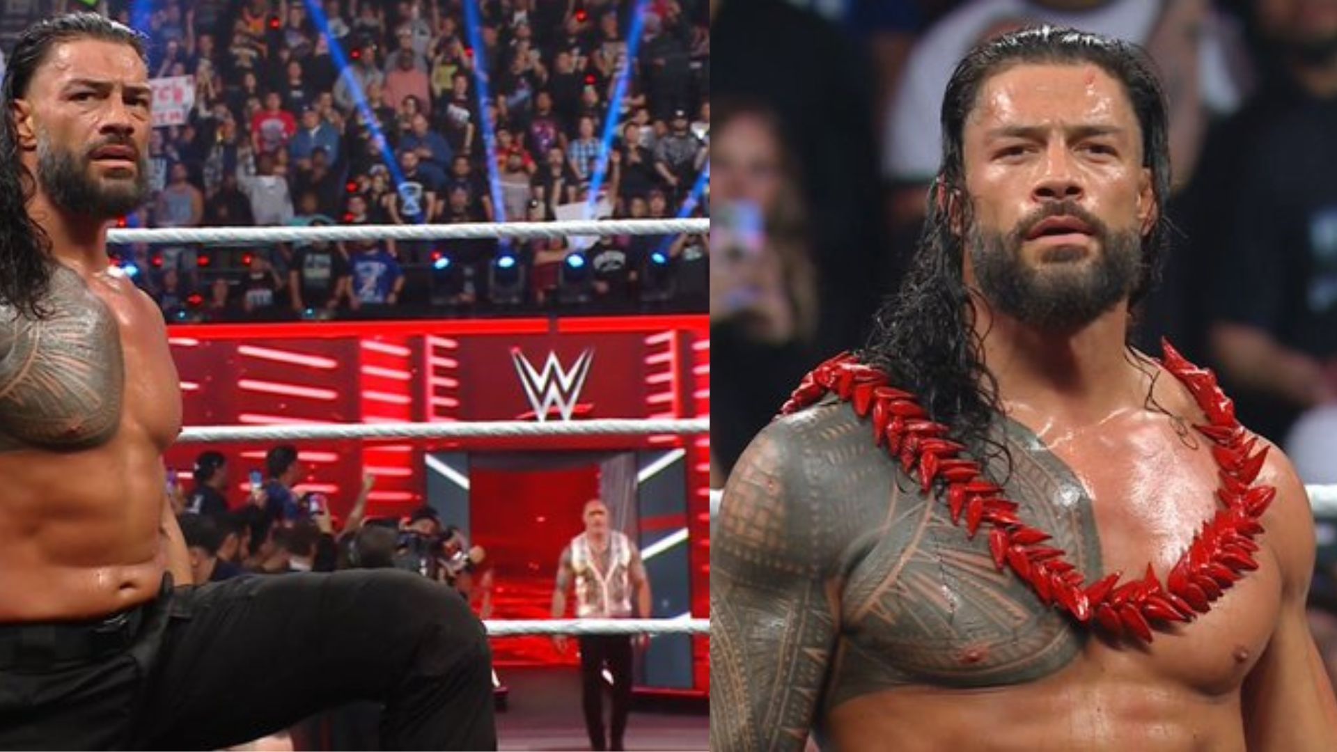 Roman Reigns and The Rock embraced on RAW (Image Credits: WWE.com)