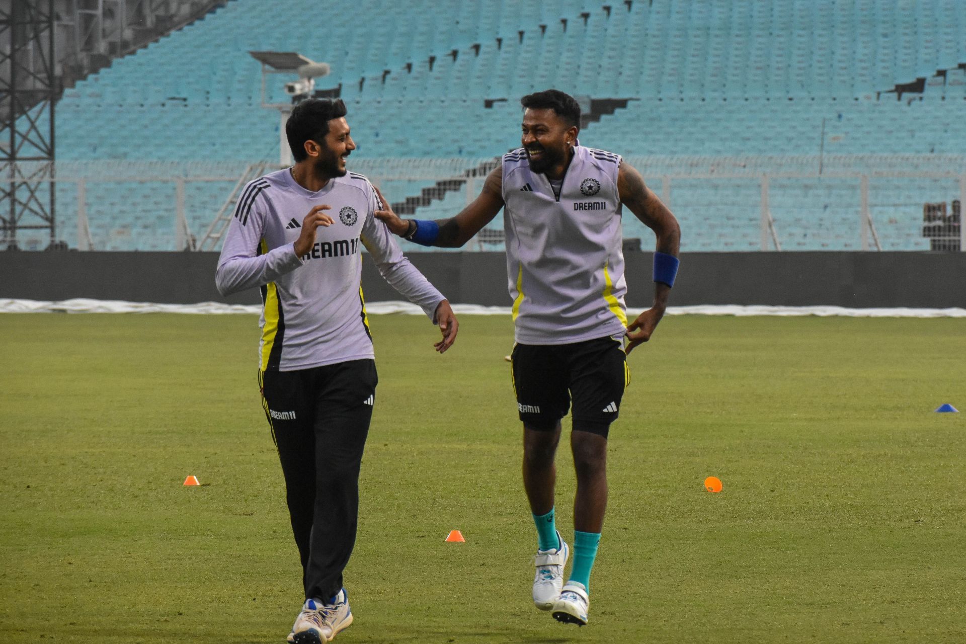 Axar Patel (left) and Hardik Pandya are among the all-rounders in India&#039;s squad. [P/C: Getty]