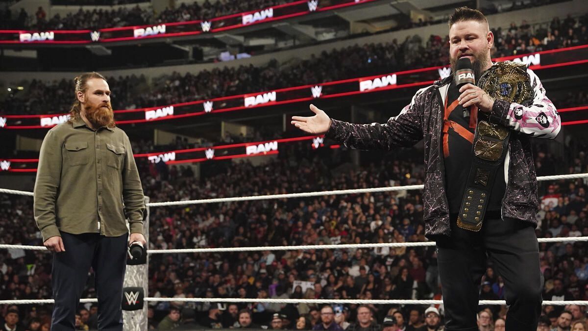 Kevin Owens and Sami Zayn on RAW (Photo credit: WWE.com)