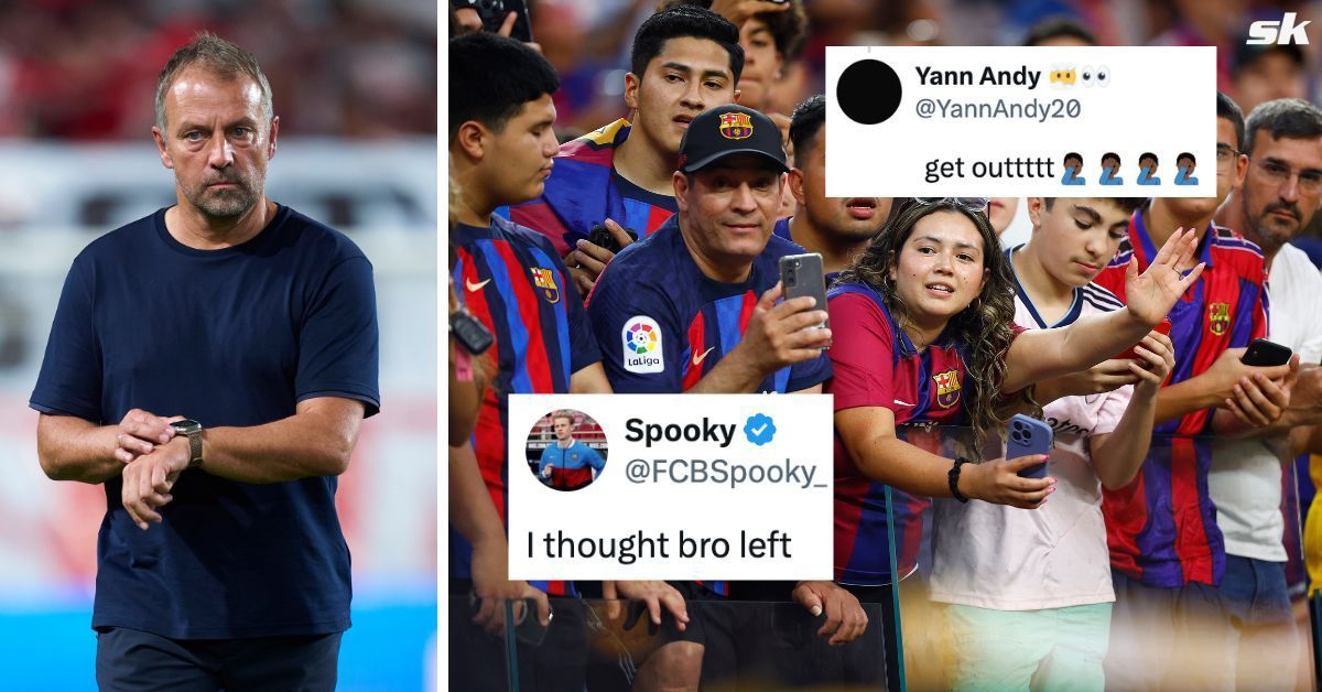 Barcelona fans baffled after seeing 22-year-old star in squad to face Benfica in Champions League (Source: Both images from Getty, X/@FCBSpooky_, @YannAndy20)