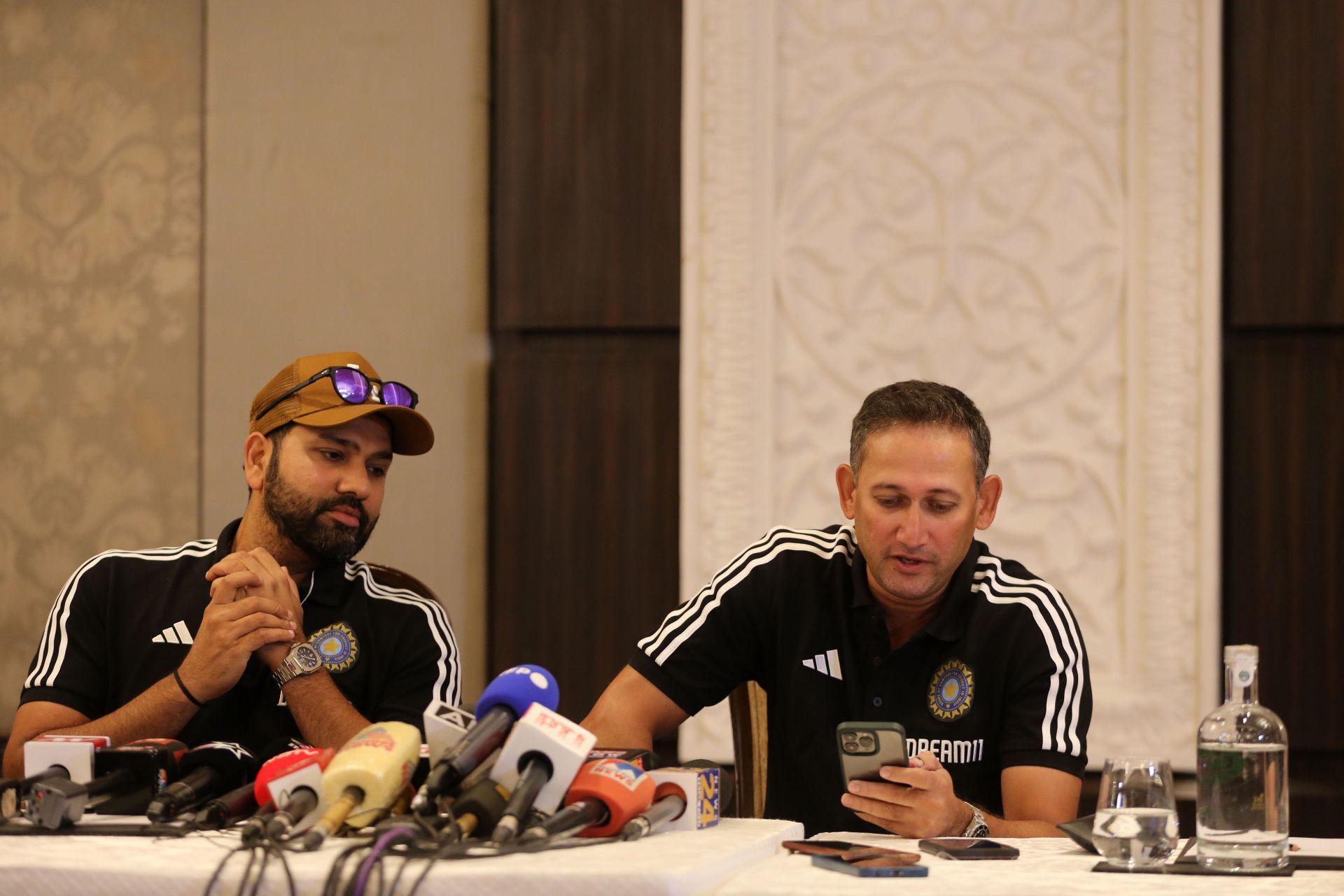 Captain Rohit Sharma And Chief Selector Ajit Agarkar Address Press Conference On Asia Cup Team - Source: Getty