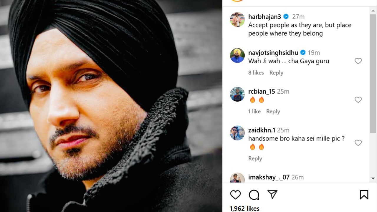 हरभजन सिंह की पोस्ट पर नवजोत सिंह सिद्धू ने किया कमेंट (photo credit: instagram/harbhajan3)