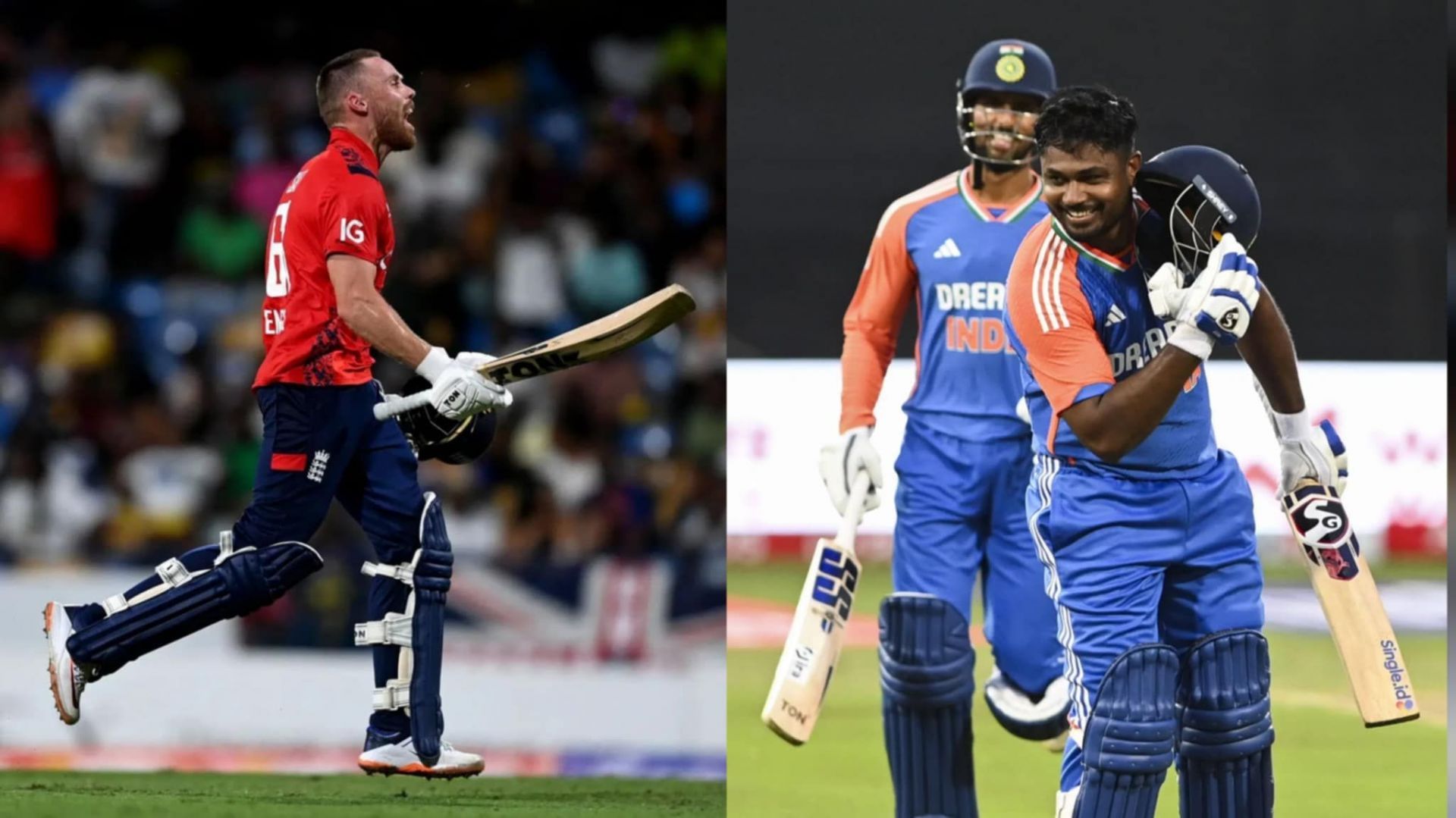 Phil Salt vs Sanju Samson (Image: Getty)