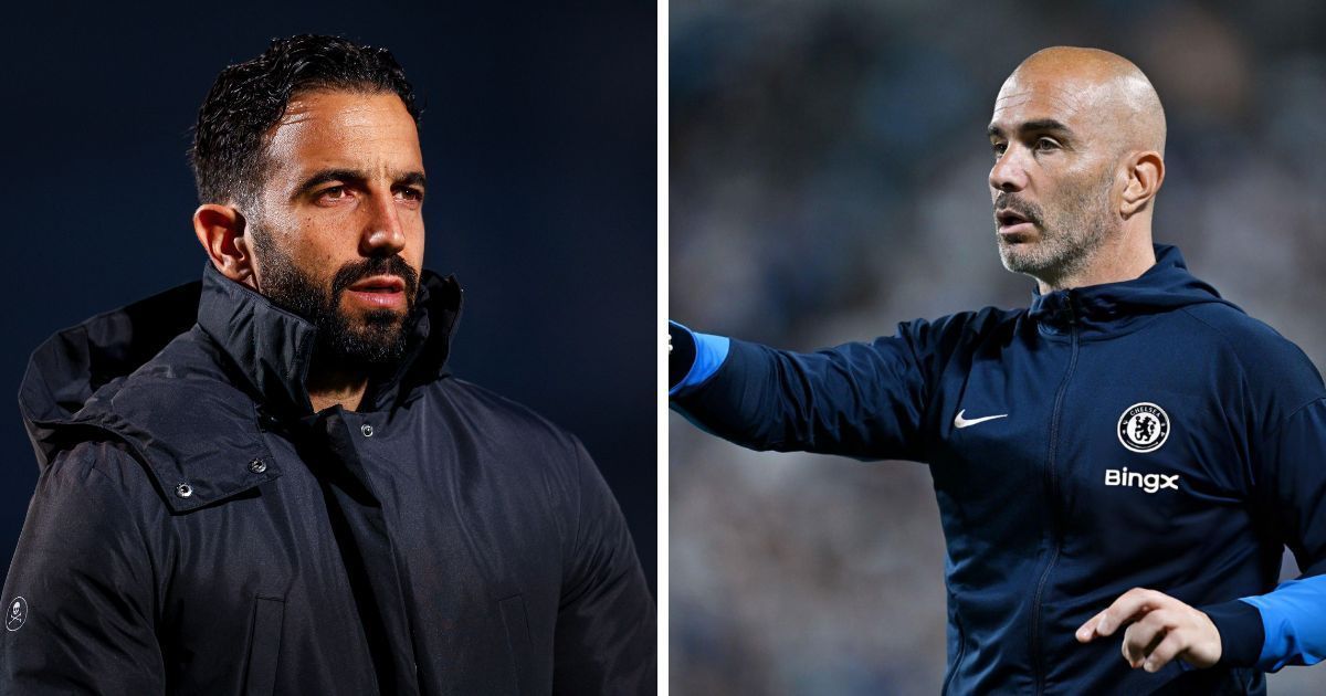 Manchester United boss Ruben Amorim (left) and Chelsea manager Enzo Maresca