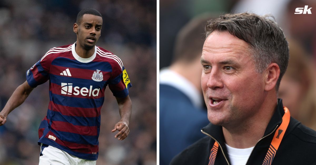 Alexander Isak (left), Michael Owen - both GETTY