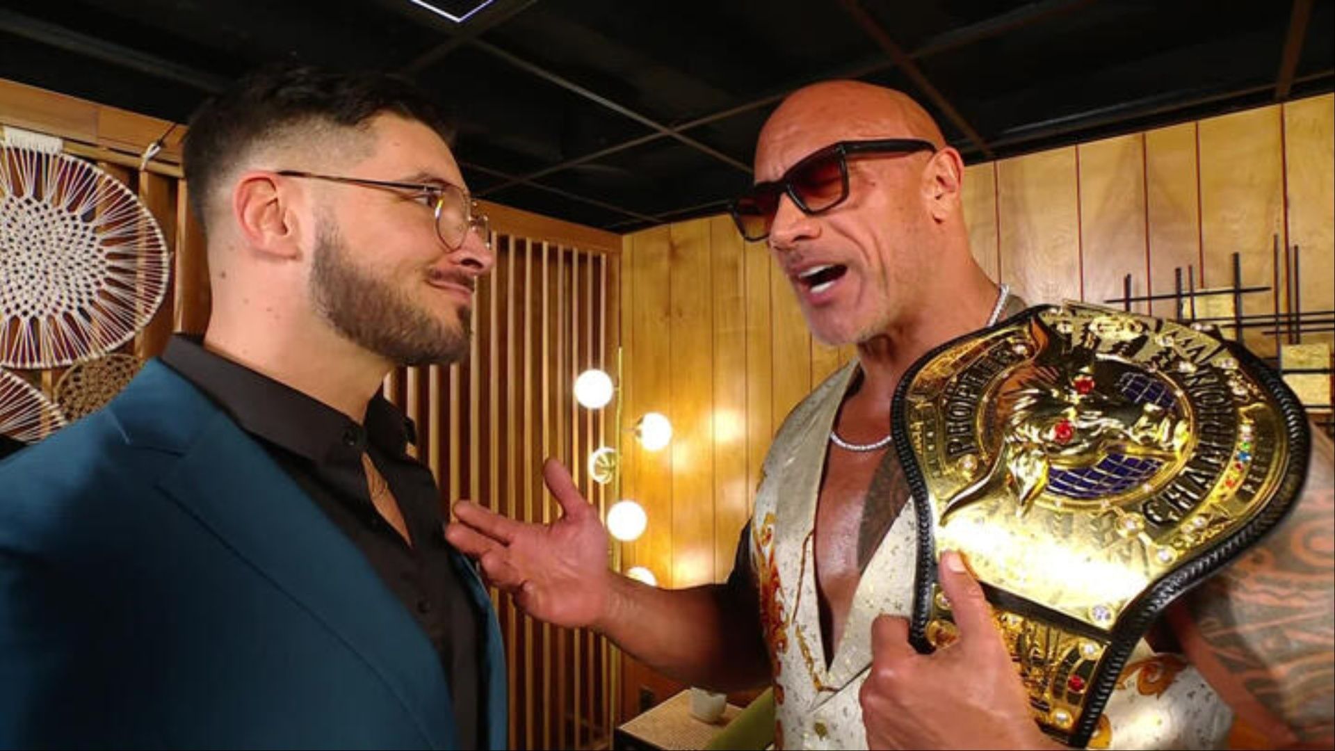 Ethan Page and The Rock. (Photo: WWE.com)