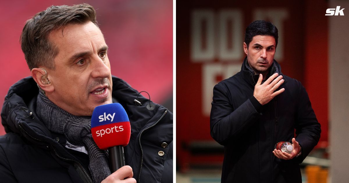 Gary Neville blames Mikel Arteta for fan hostility towards referees