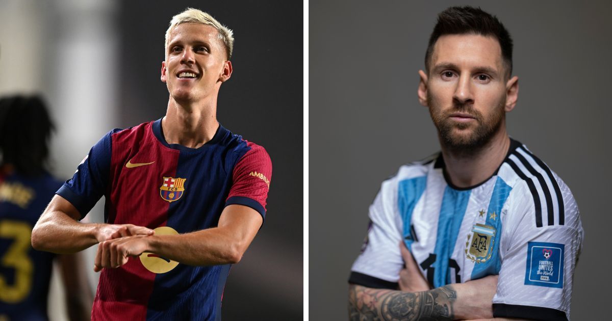 L to R: Dani Olmo and Lionel Messi (All images sourced from Getty)