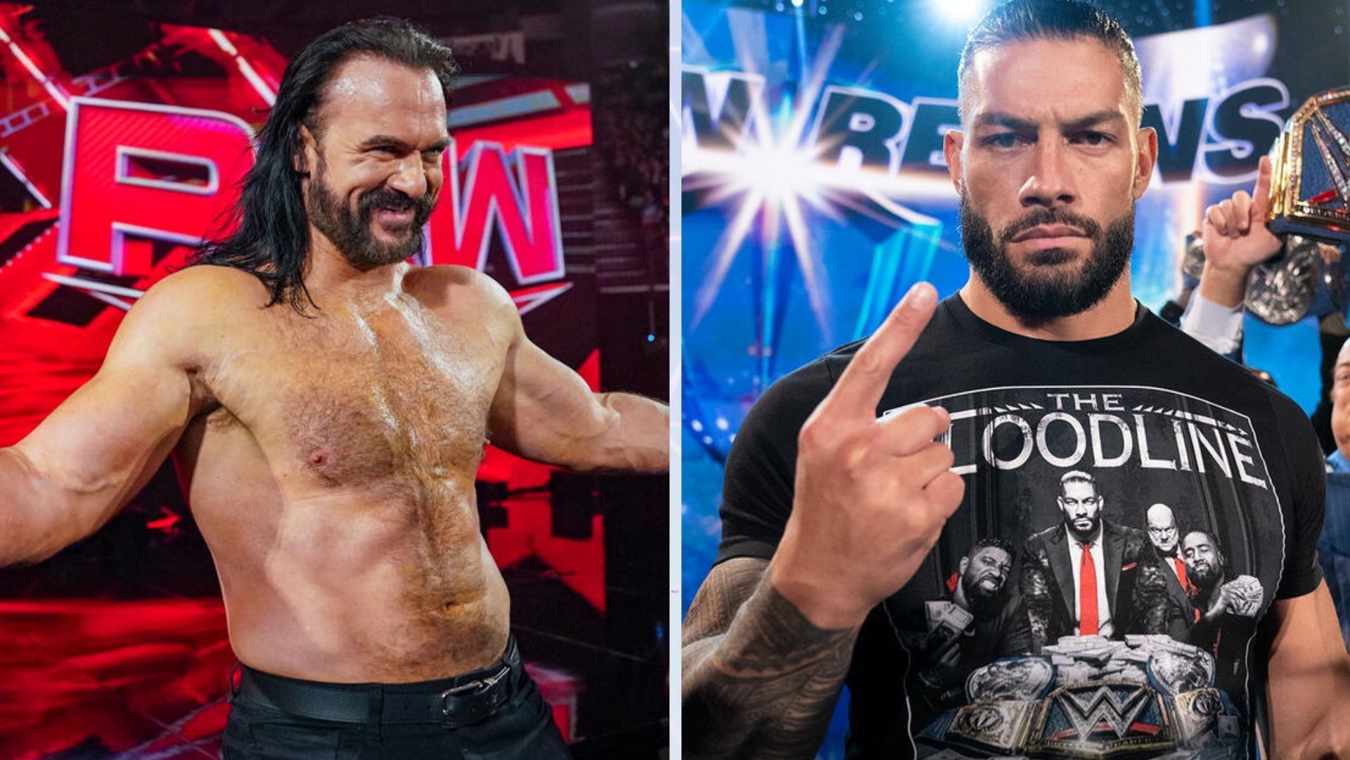 Roman Reigns had feuded with Drew McIntyre when he was champion. [Images Source: WWE.com]