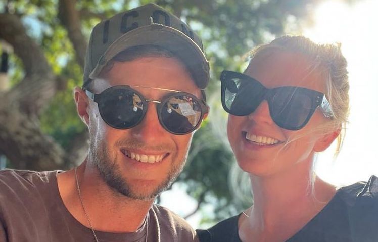 Joe Root with his wife Carrie Root. Source: @root66/Instagram