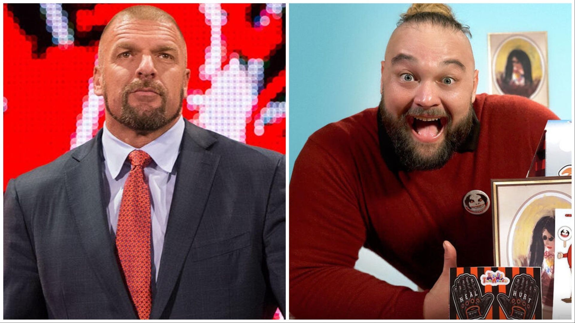 Triple H and Bray Wyatt. (Photos: WWE.com)