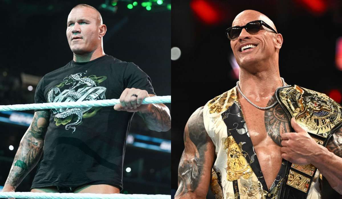 The Rock (R) and Randy Orton (L). Photo credit: WWE.com