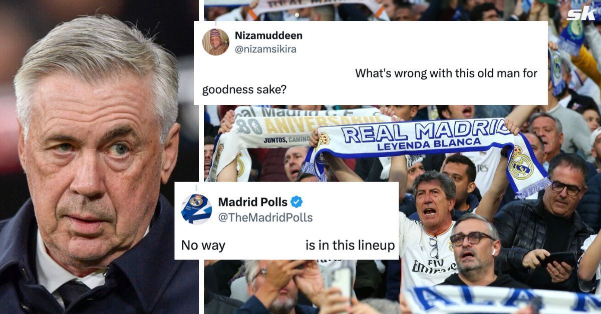 Real Madrid fans slam Carlo Ancelotti&rsquo;s decision on 24-year-old star in line-up vs Valladolid (Source: Both images from Getty, X/@nizamsikira, @TheMadridPolls)