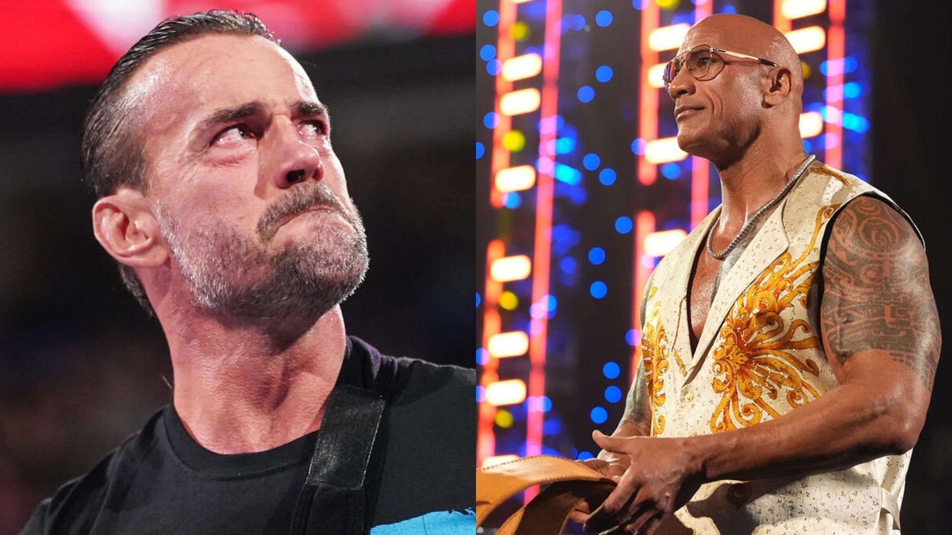 CM Punk on the left and The Rock on the right (Image Credits: WWE.com)