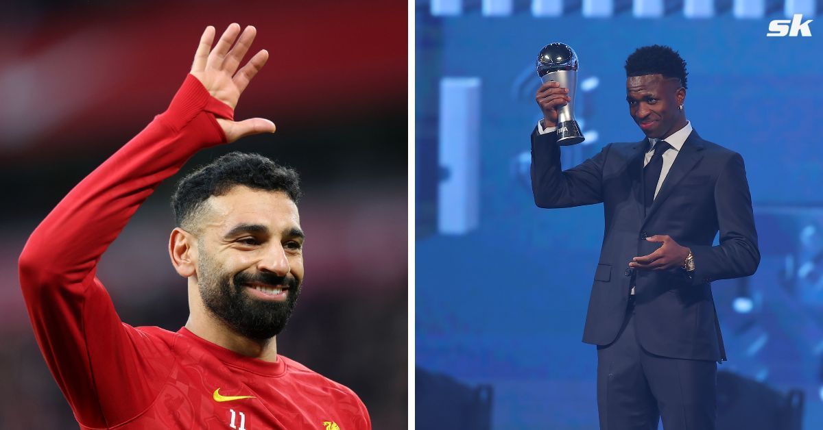 Salah and Vinicius Junior in action for both Real Madrid and Liverpool 