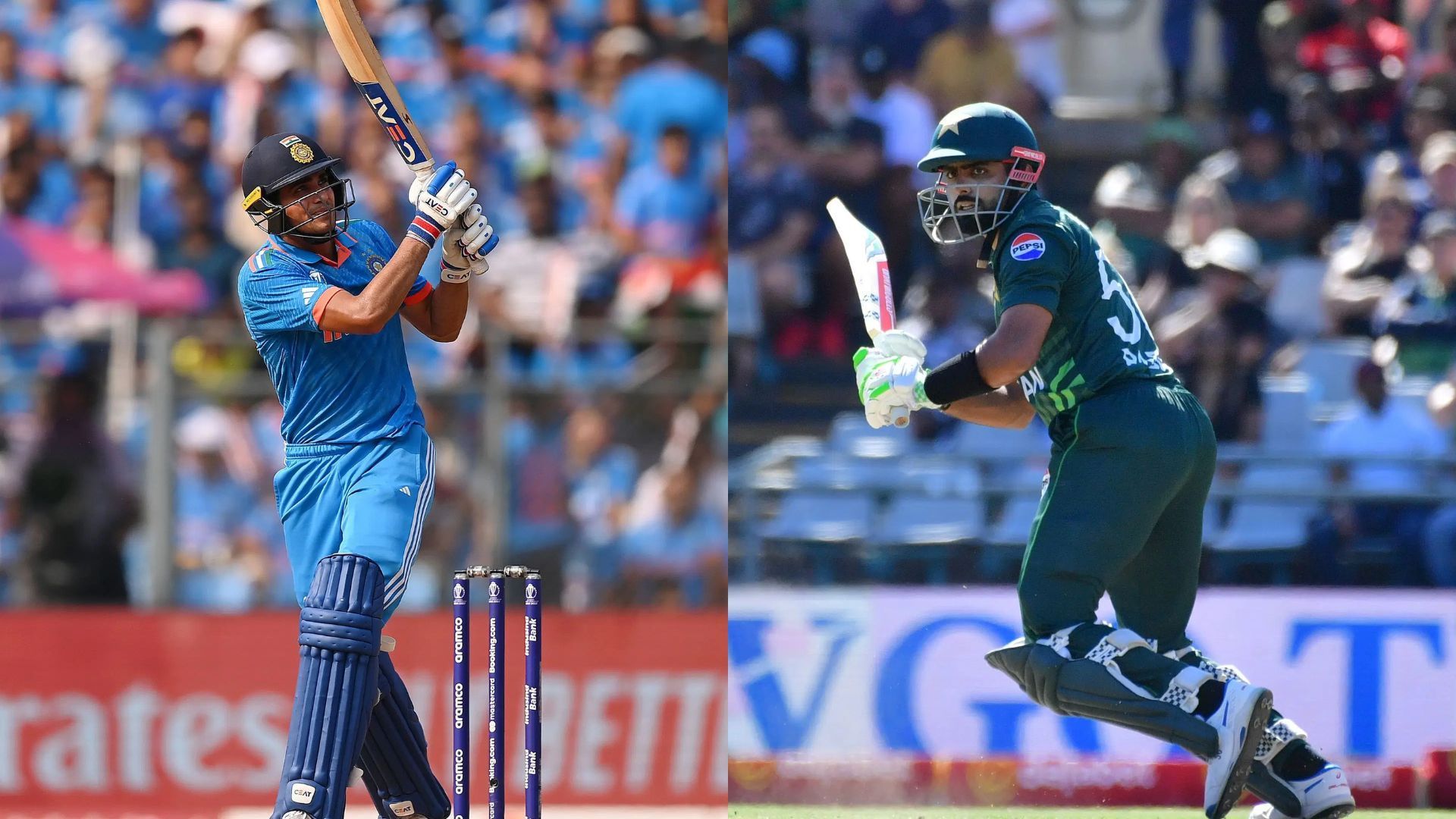 Shubman Gill and Babar Azam are two of the finest ODI cricketers at the moment. (Image via Getty)