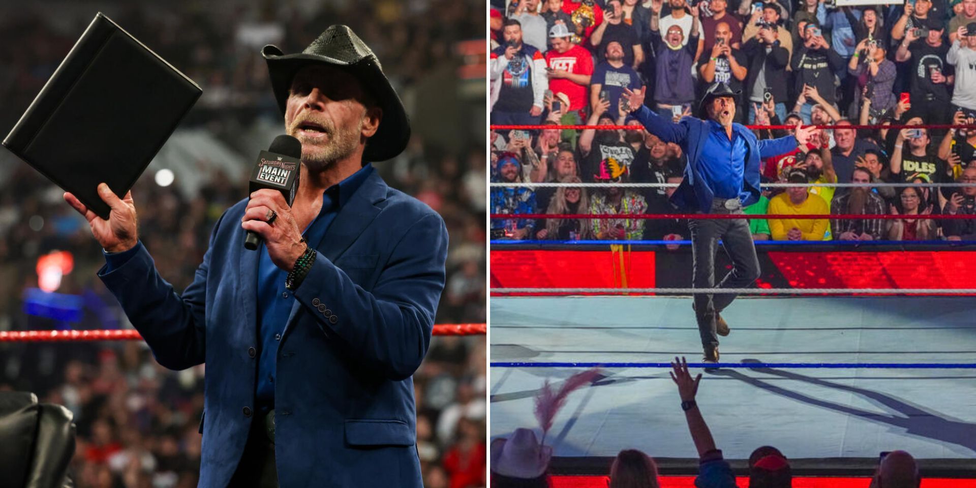 Shawn Michaels made an announcement (Images via WWE.com)