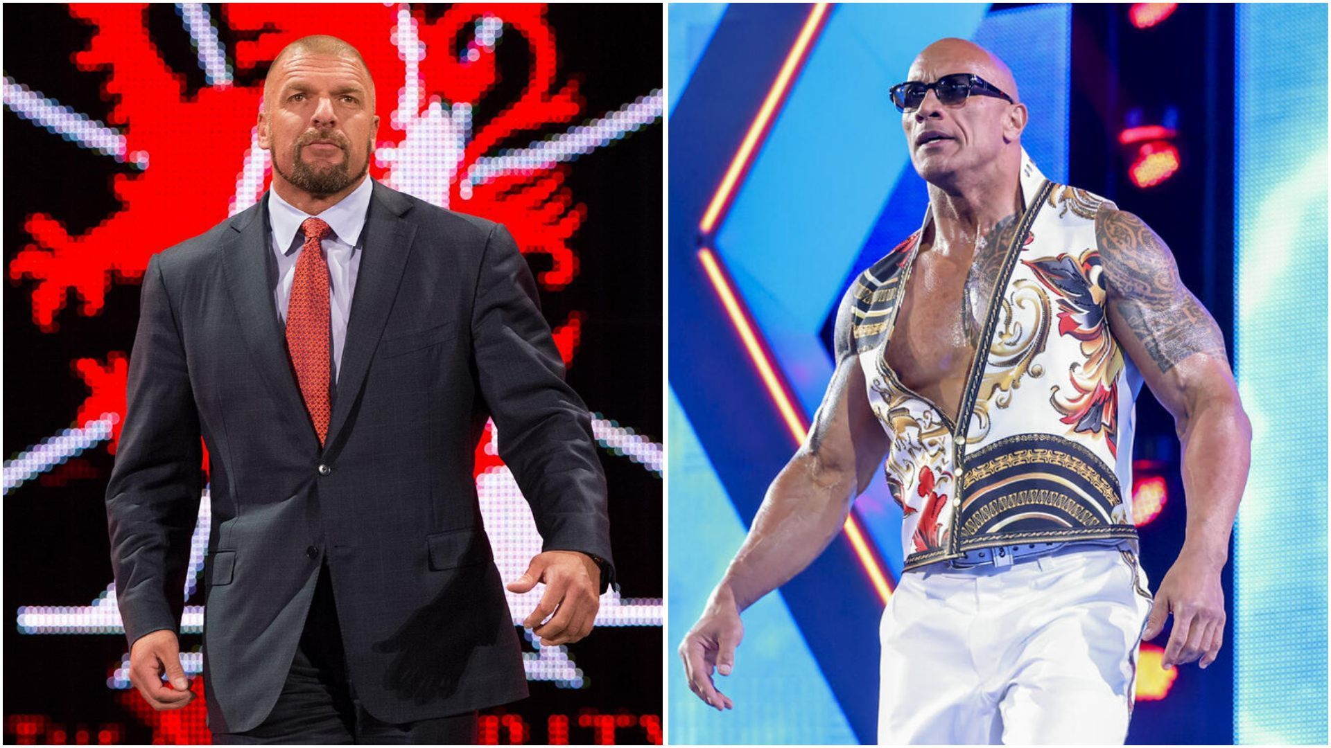 Triple H and The Rock. (Photos: WWE.com)