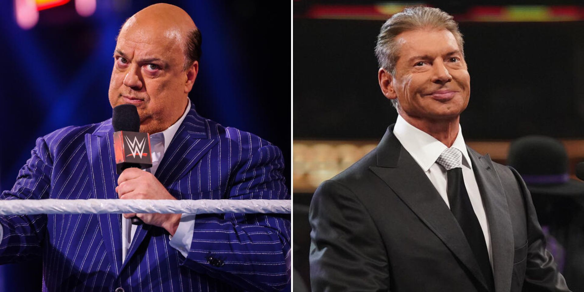  WWE Hall of Famer Paul Heyman and former WWE CEO Vince McMahon (Images via WWE.com)