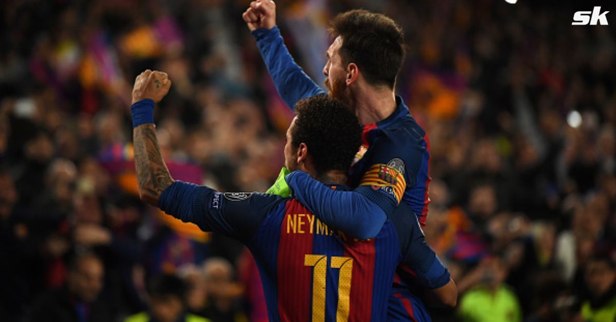 L to R: Neymar and Lionel Messi (Image via Getty)