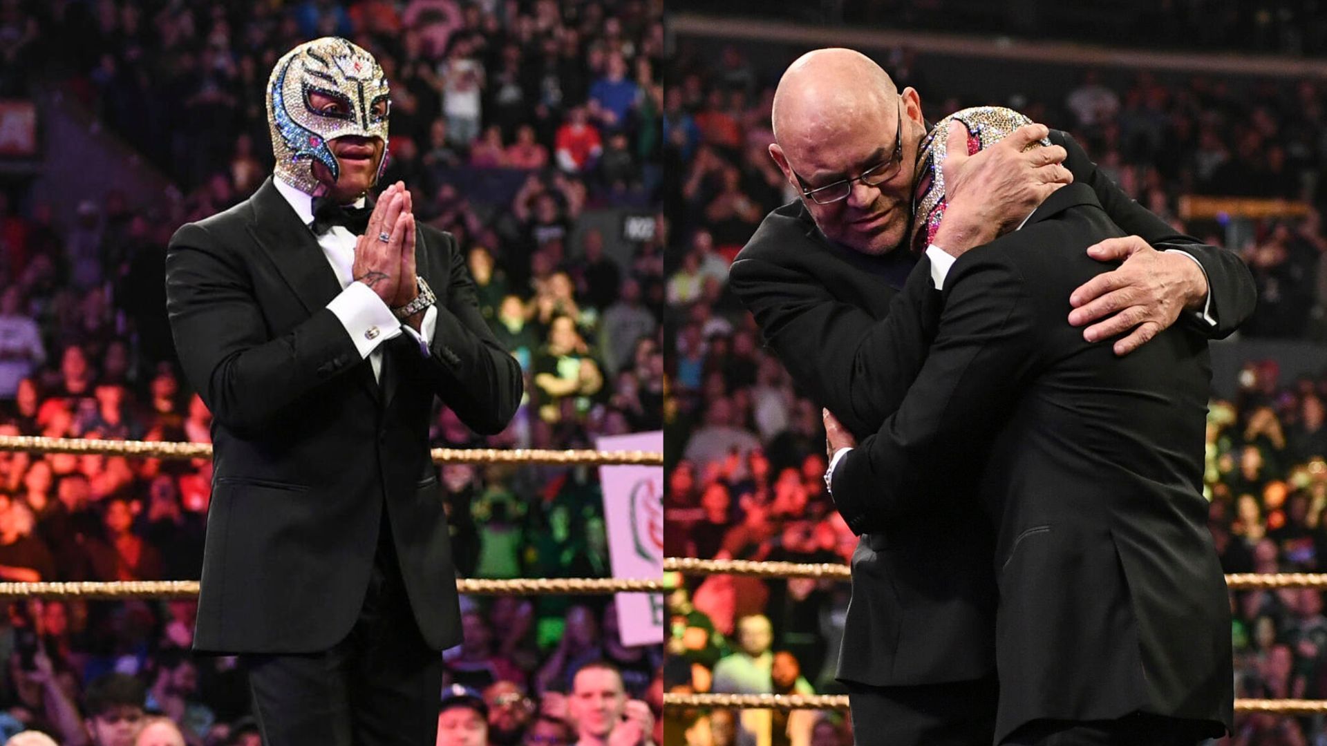 Rey Mysterio and Konnan at Hall of Fame! [Image credits: WWE.com] 