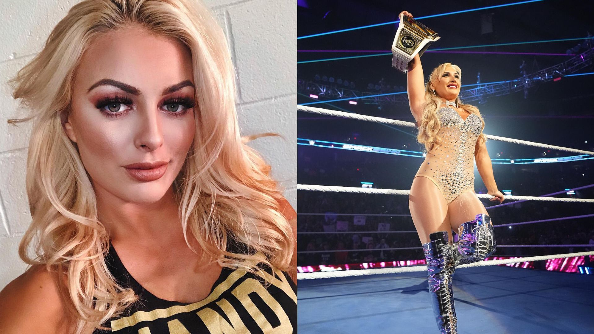 Mandy Rose (left); Tiffany Stratton (right) [Image Credits: wwe.com]