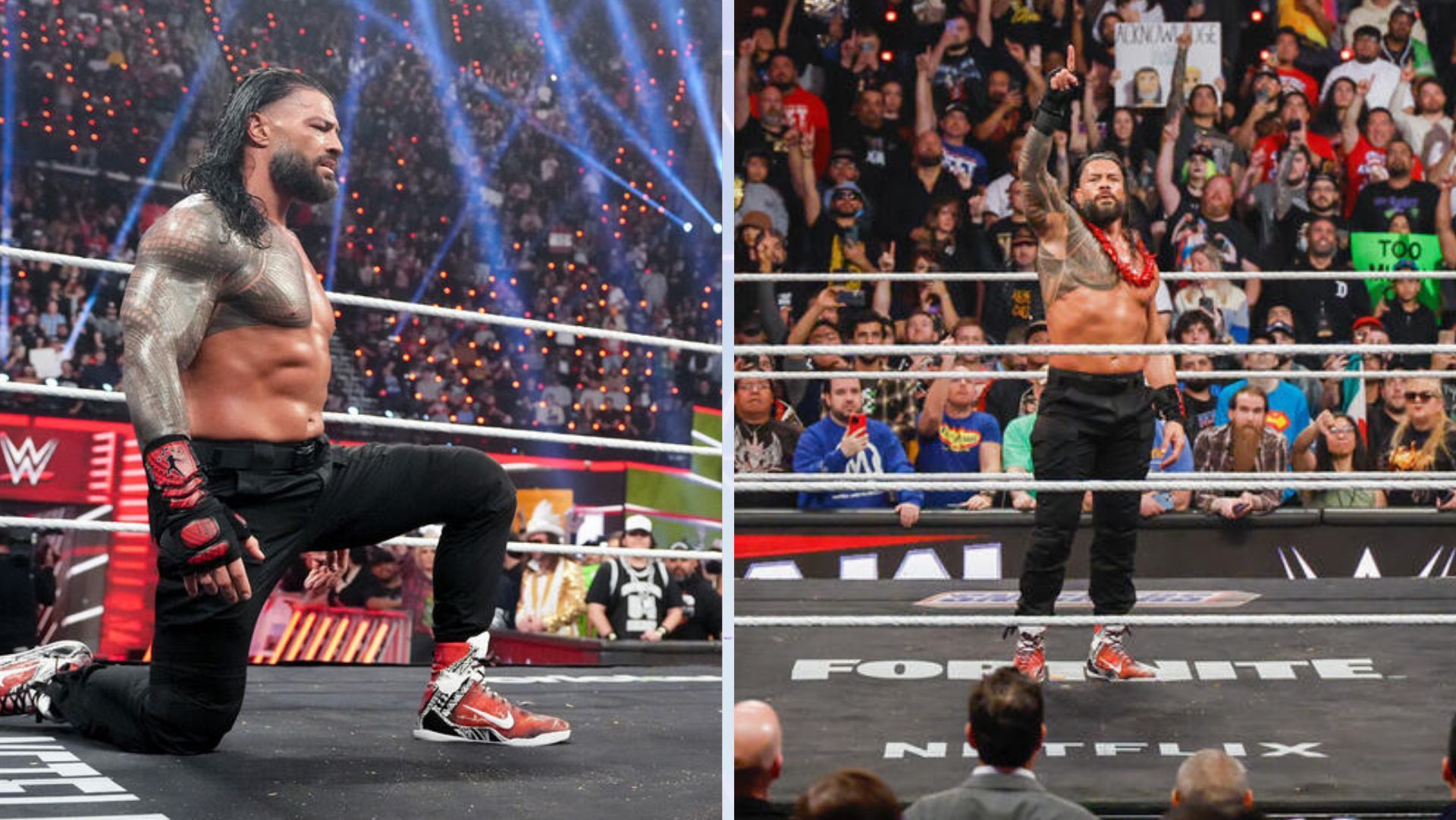 Roman Reigns returned without Paul Heyman at SummerSlam 2024. [Images Source: WWE.com]