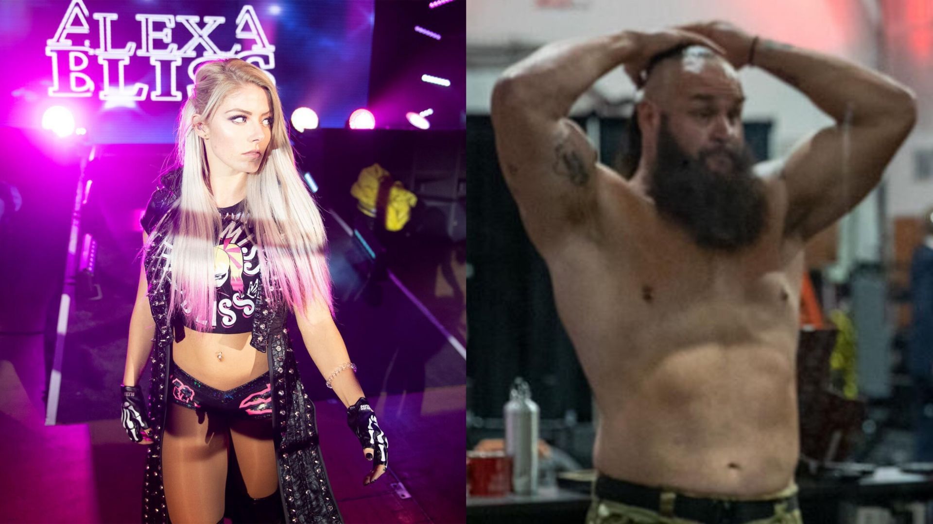 Alexa Bliss (left); Braun Strowman (right) [Pics from WWE.com]