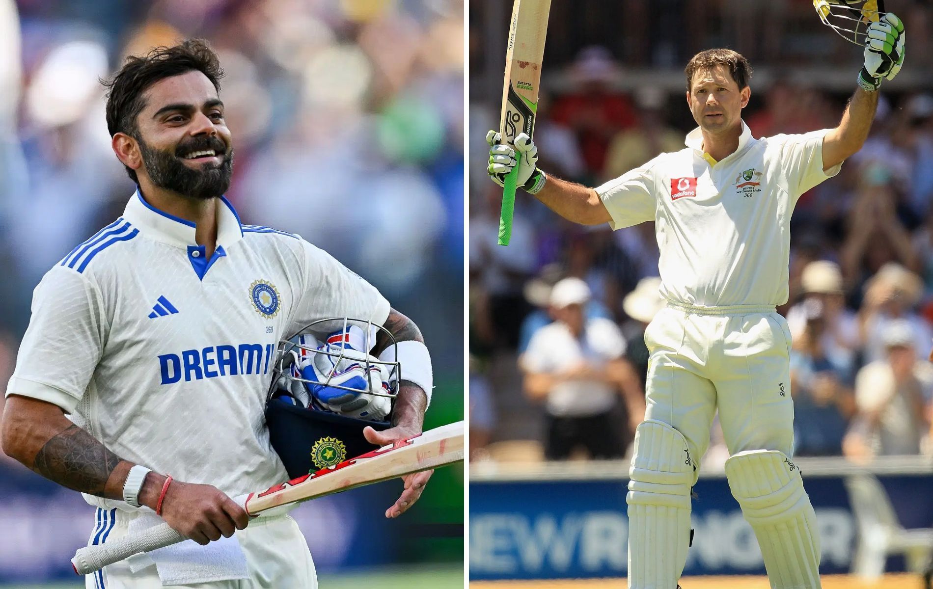 The duo are ranked among the all-time greats for their batting heroics in Test cricket [Credit: Getty]