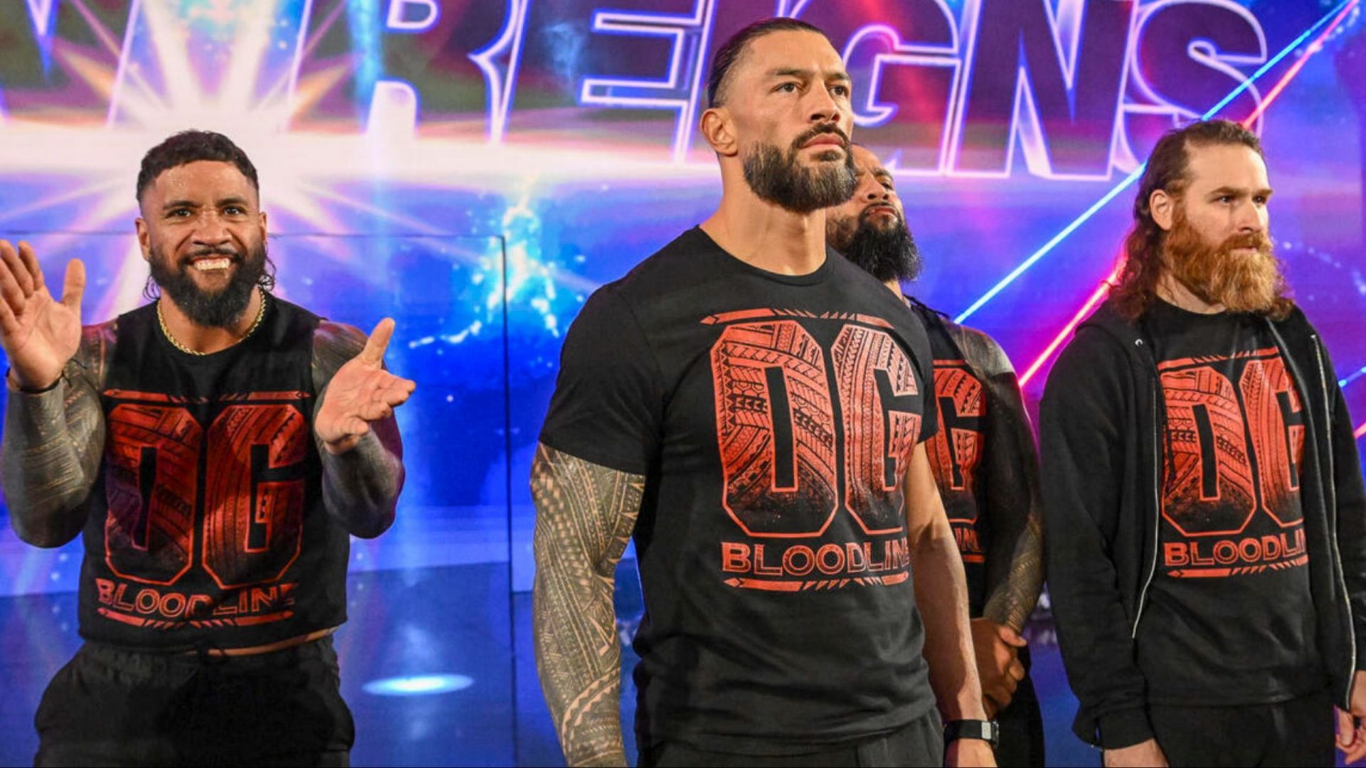 The OG Bloodline on Friday Night SmackDown (Photo credit: WWE.com)