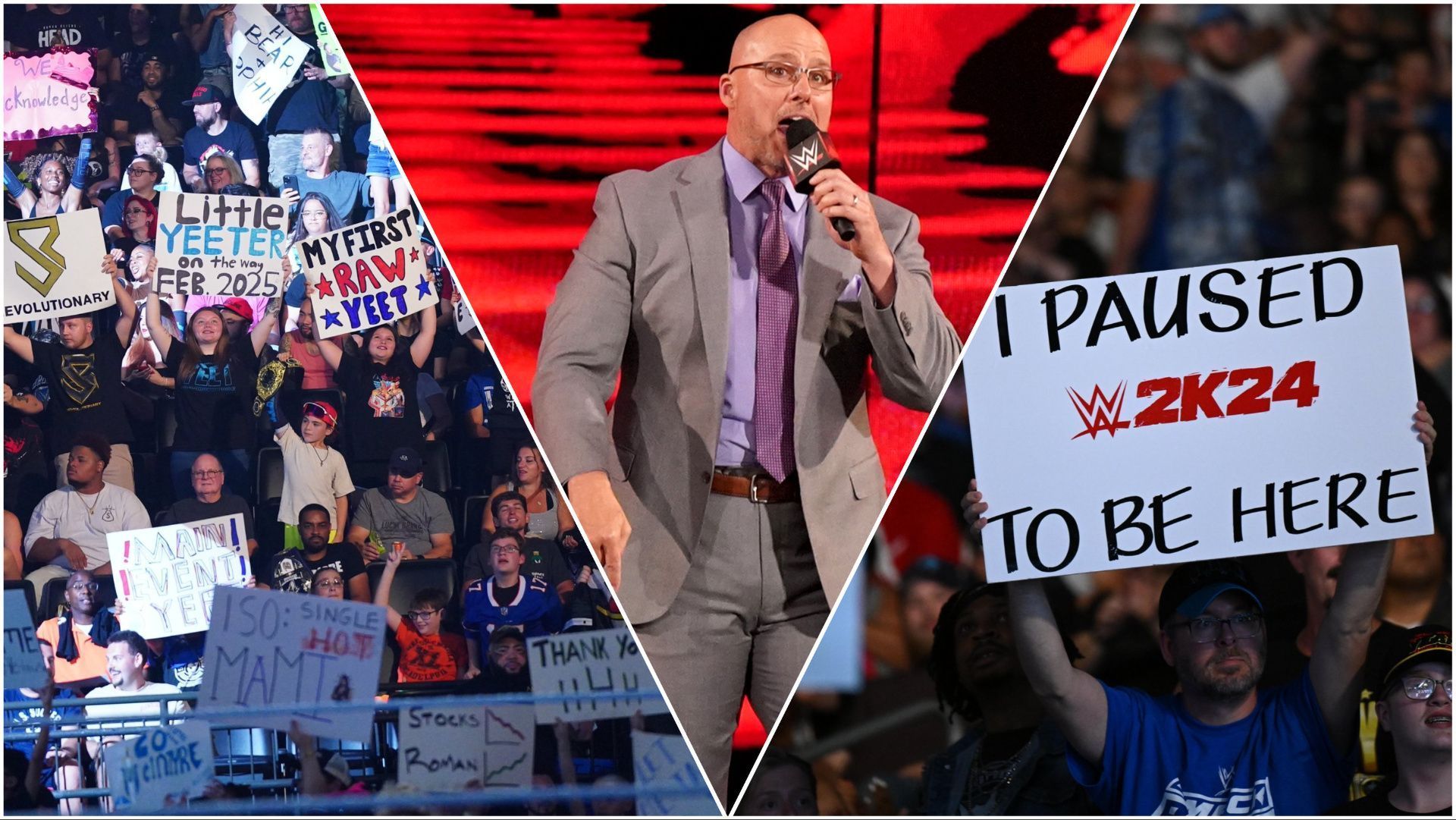 The WWE Universe and RAW GM Adam Pearce