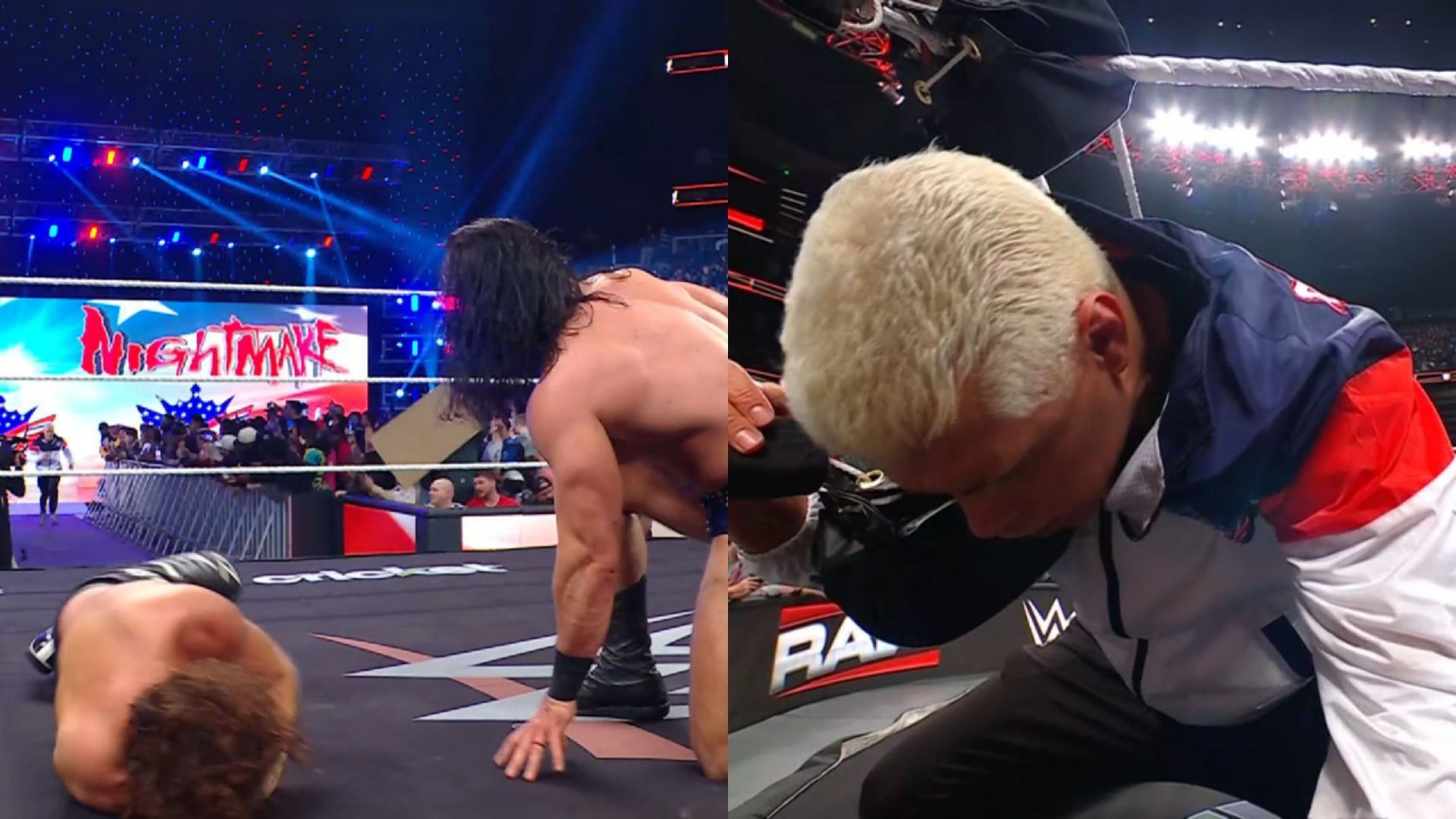 WWE Raw में हुआ जबरदस्त एक्शन (Photos: SK Wrestling Twitter)