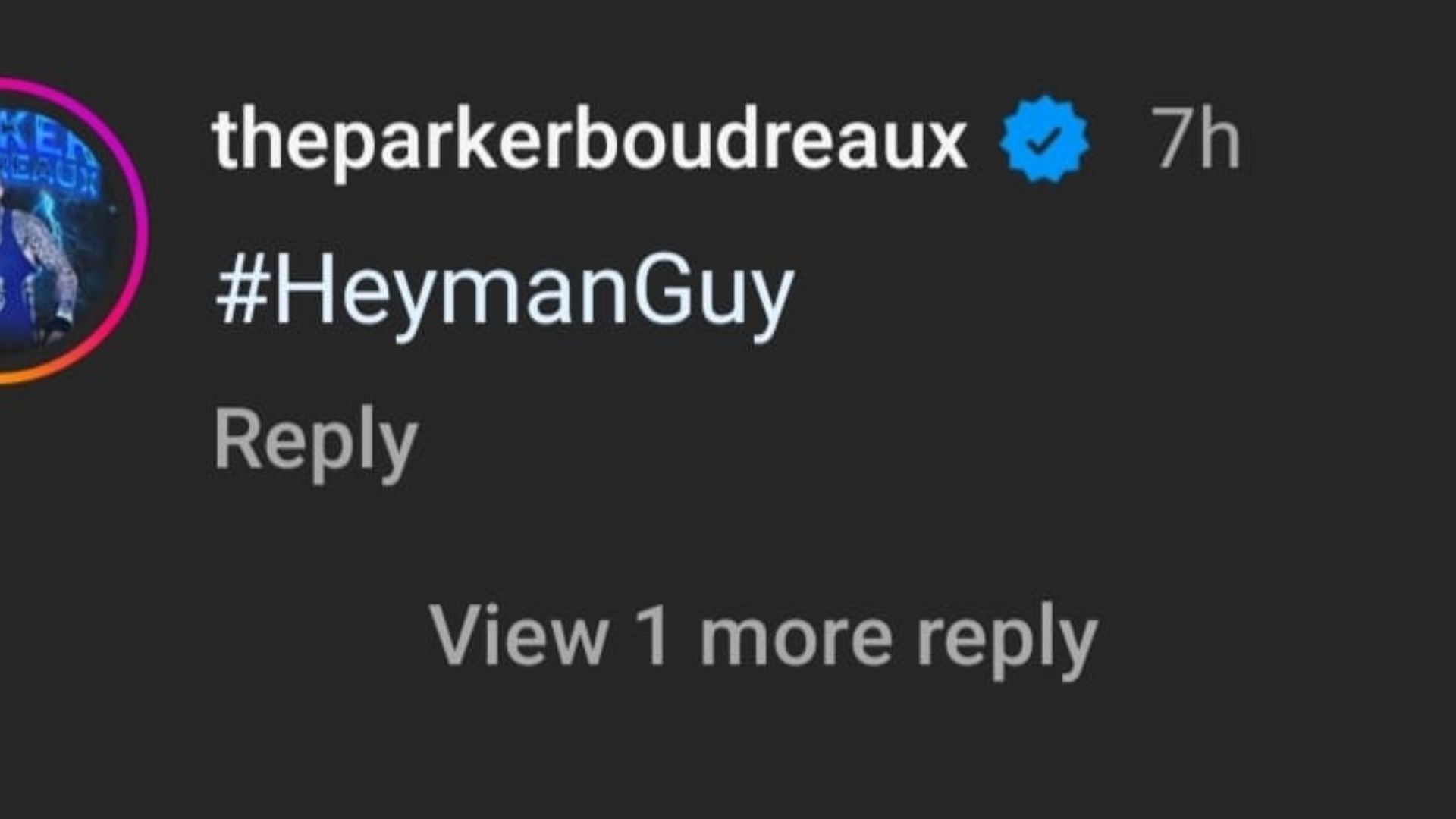 Screenshot of Boudreaux&#039;s comment